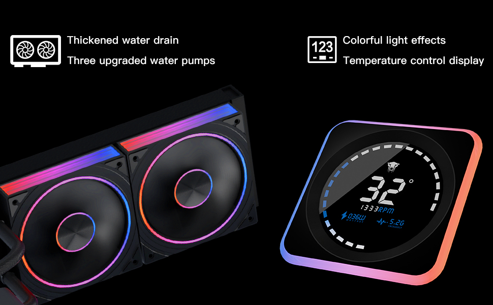 Jungle Leopard AstroBeat 240/360 Digital ARGB CPU Aio Liquid Cooler