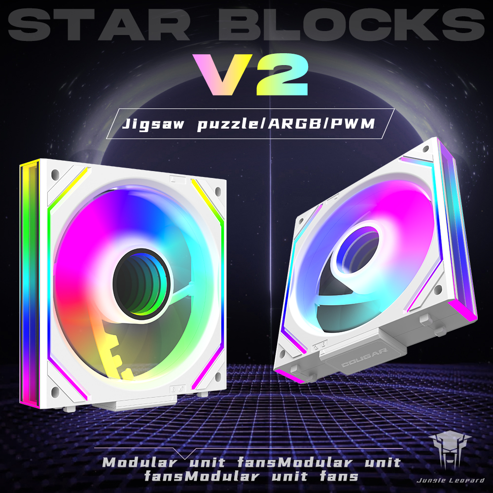 Jungle Leopard JM-V2 120mm infinite mirrorBuilding block fan