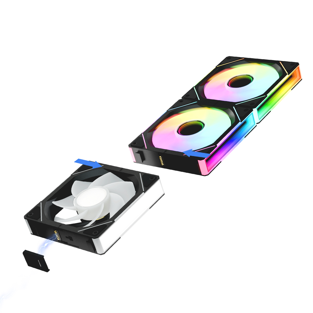 Jungle Leopard JM-V1 120mm infinite mirrorBuilding block fan
