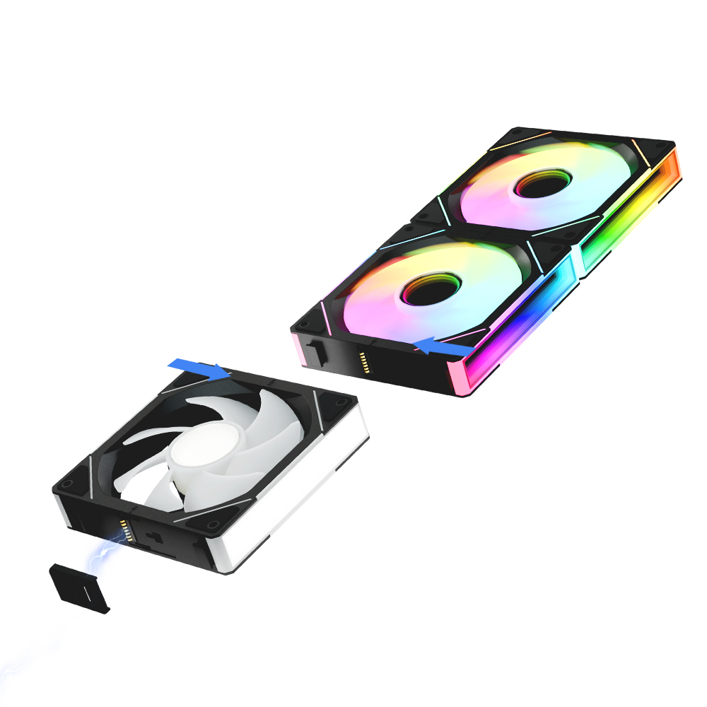 Jungle Leopard JM-V1 120mm infinite mirrorBuilding block fan
